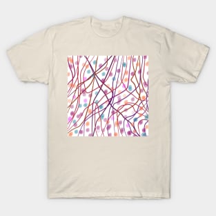 White pattern design with painted dots T-Shirt